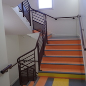 Garde-corps et main courante acier escalier intérieur